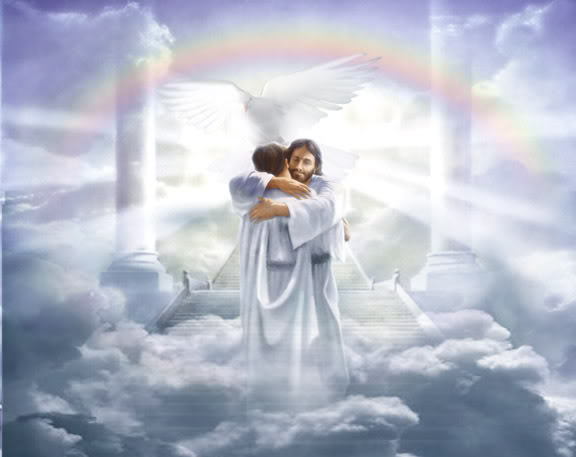 jesus christ heaven god face christian welcome know he hug welcoming come earth dios heart seeing lord kingdom lds gates